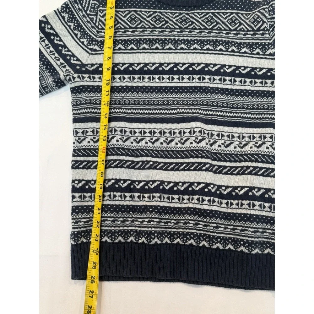 Levi's Vintage Sweater Mens Medium Blue Fair Isle Crewneck Knit Pullover  Y2K